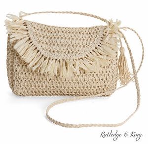 Rutledge & King straw crossbody bag